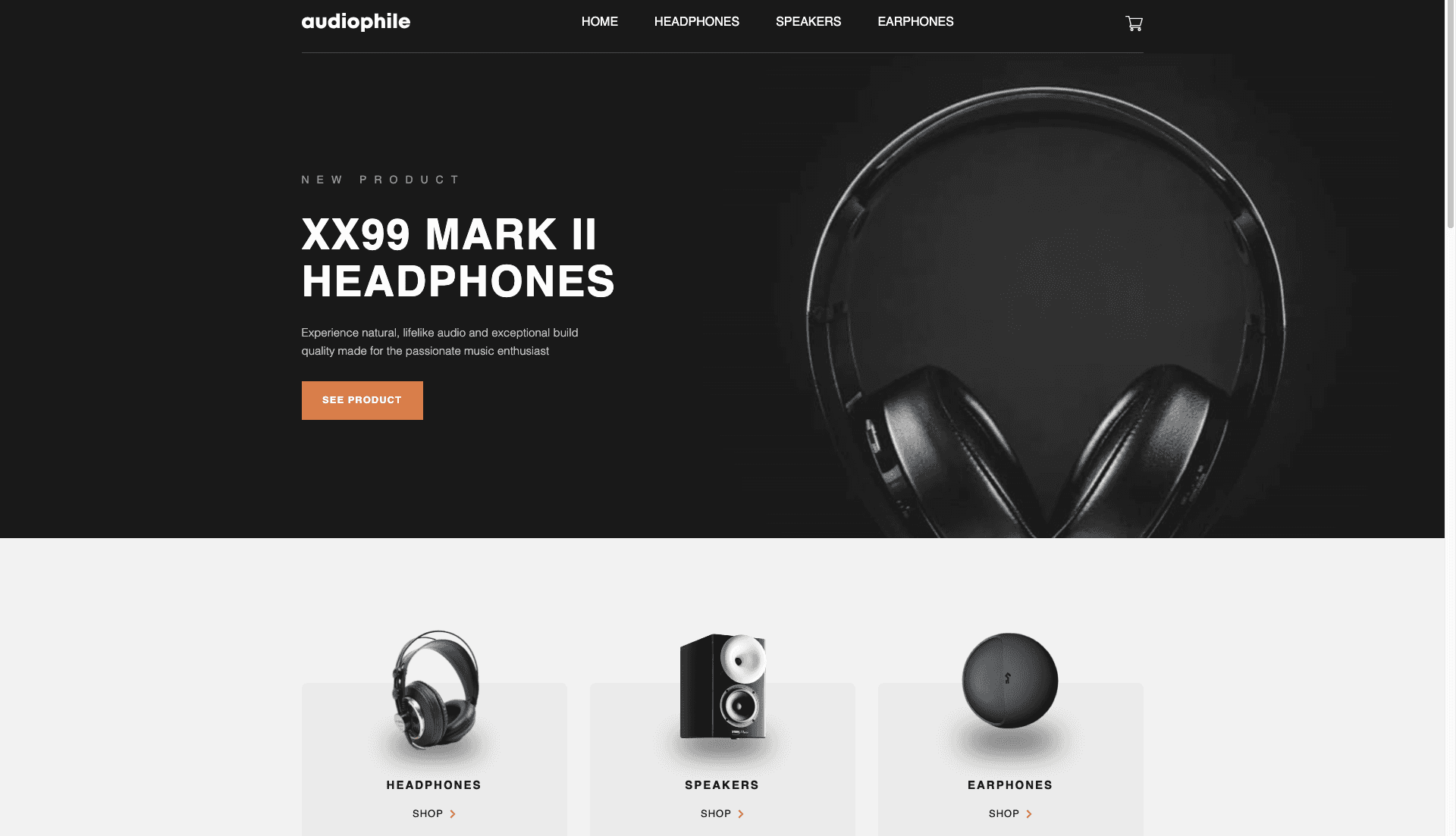 Audiophile website screenshot